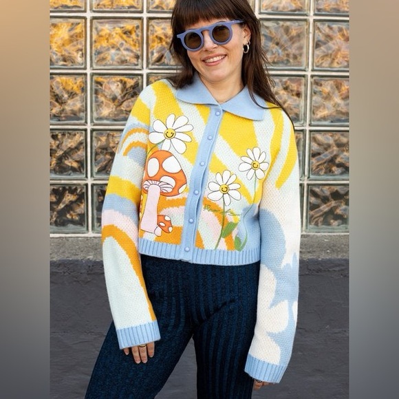 House of Sunny Big Bloom Cardigan Sweater - Picture 5 of 16